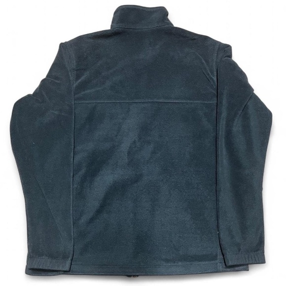 Columbia Sweater Men's Large Full Zip Up Long Sleeve Mock Neck Fleece Black - Picture 4 of 9